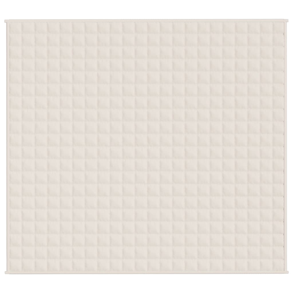 Manta pesada 13 kg 200x220 cm tecido creme-claro
