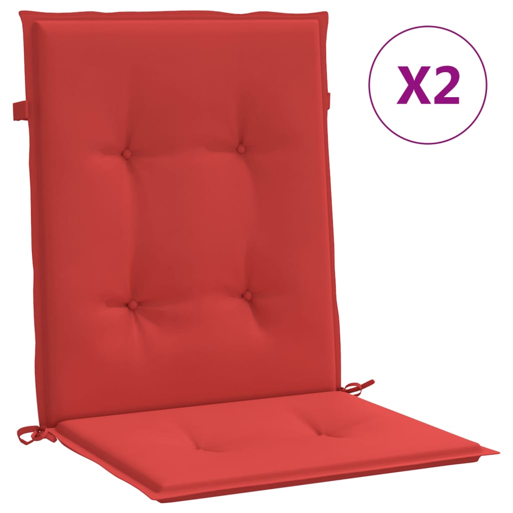Almofadões lombares p/ cadeiras de jardim 2pcs oxford vermelho