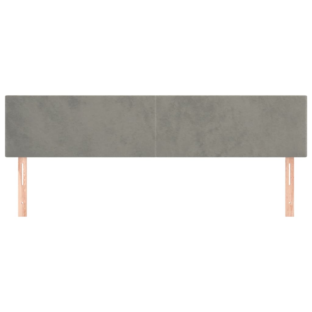 Cabeceiras cinzento-claro 180x5x78/88 cm veludo