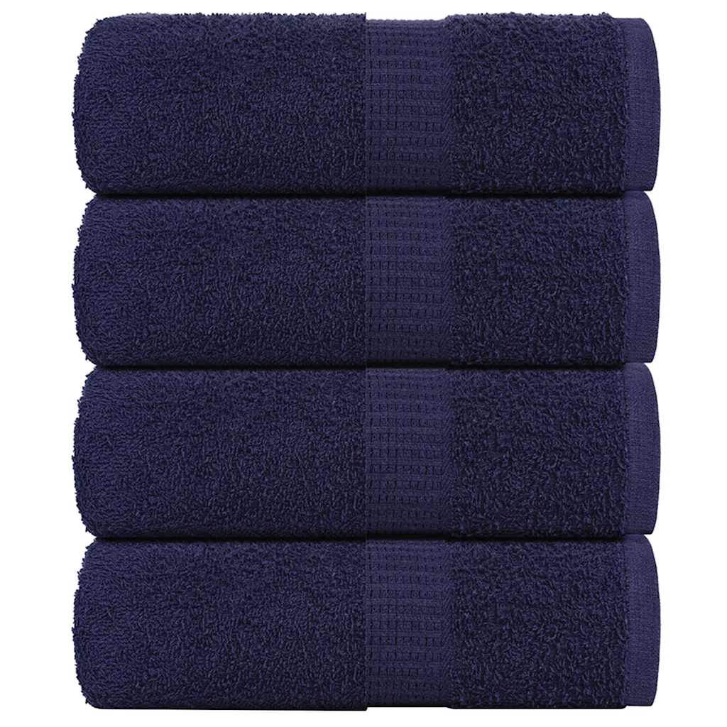 Toalhas de rosto frogn 4 peças azul-marinho 30x30 cm 360 g/m²