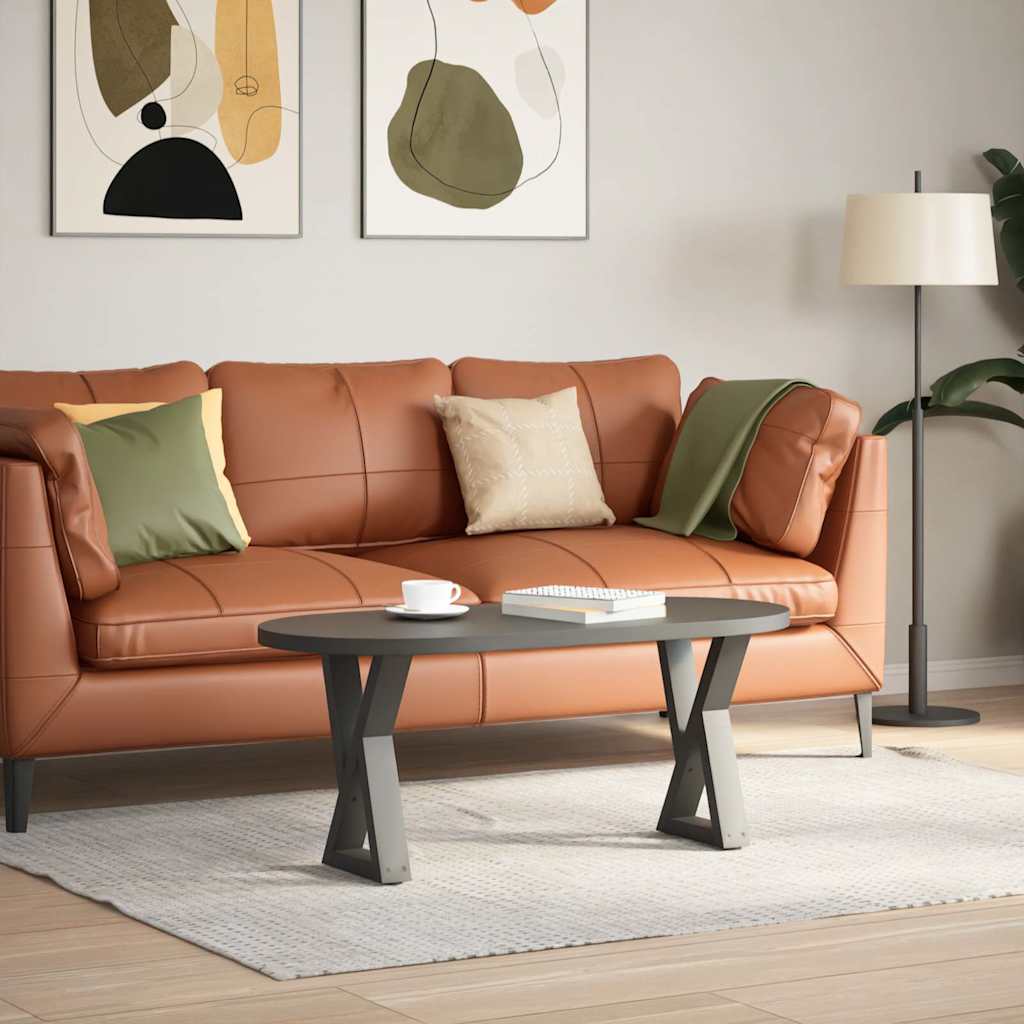 Pés para mesa de centro 2 peças antracite 28x(42-43,3) cm aço