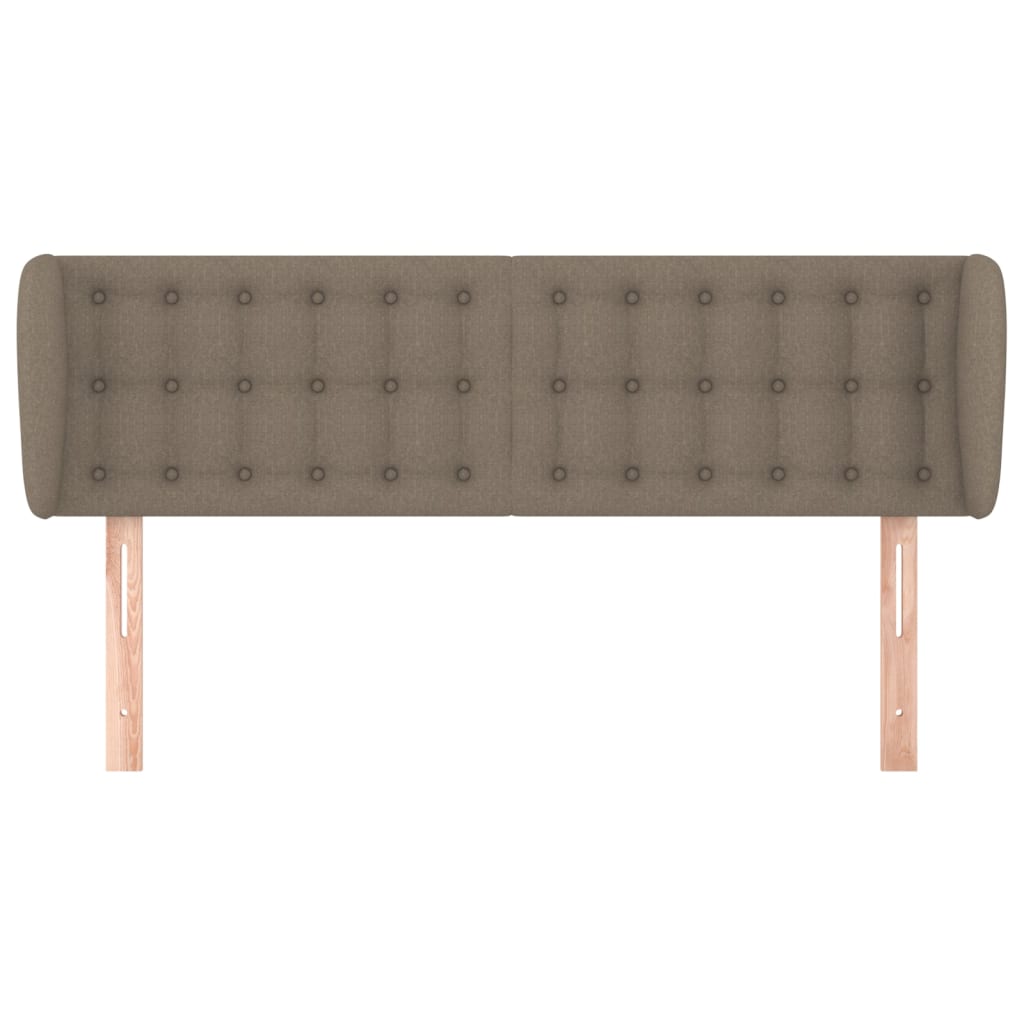 Cabeceira cama abas tecido 147x23x78/88 cm cinzento-acastanhado