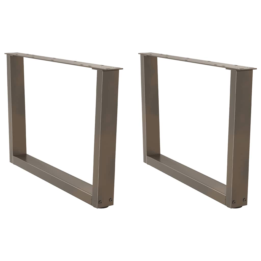 Pés para mesa de centro em formato de v, 2 peças, aço natural, 70x(42-43,3) cm, aço