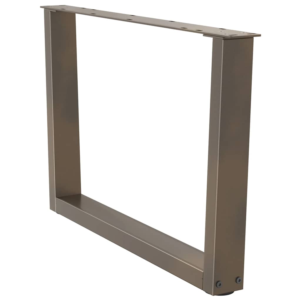 Pés para mesa de centro em formato de v, 2 peças, aço natural, 70x(42-43,3) cm, aço