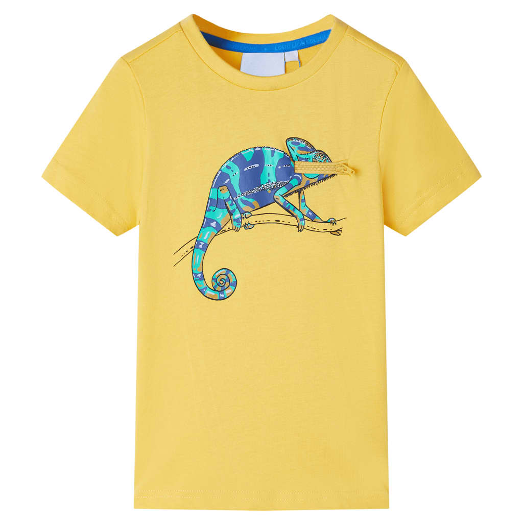 T-shirt de manga curta para criança ocre-claro 104