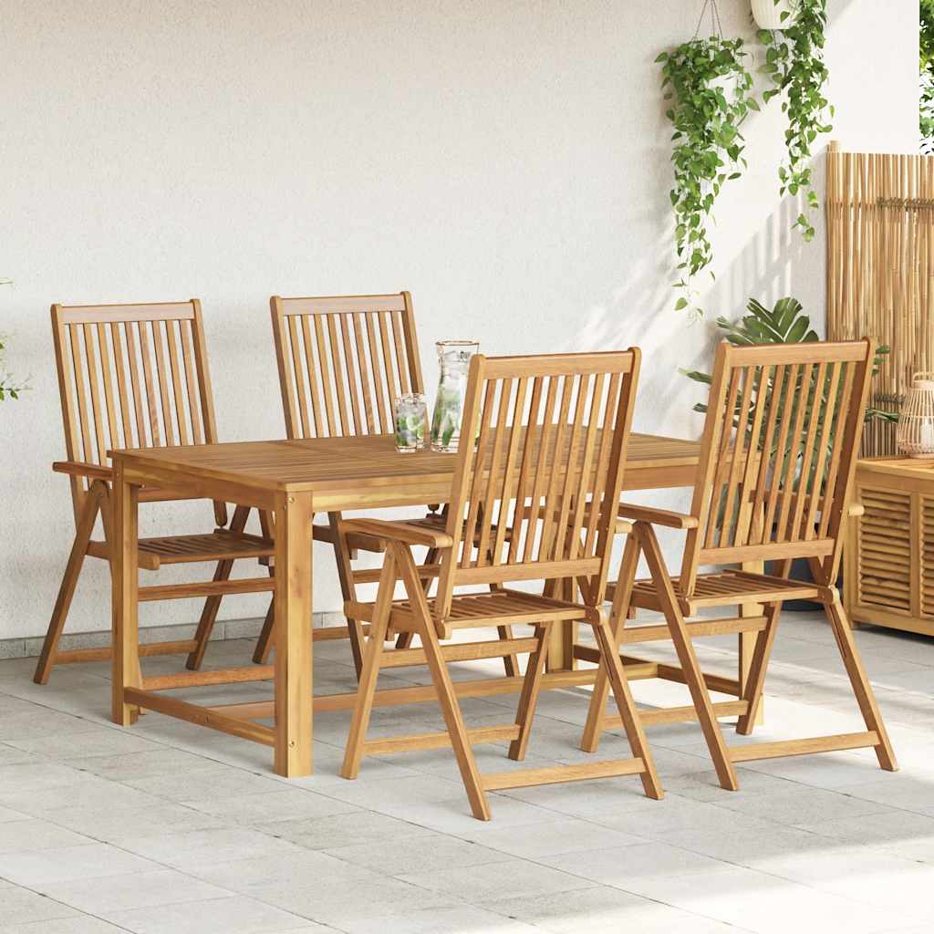 Cadeiras de jardim dobráveis 4 pcs madeira de acácia maciça