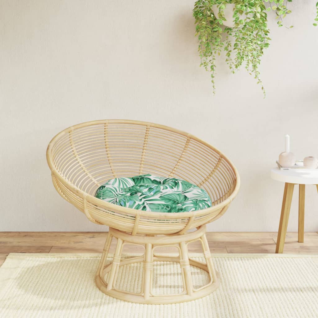 Almofadão redondo ø 60 x11 cm tecido oxford padrão folhas