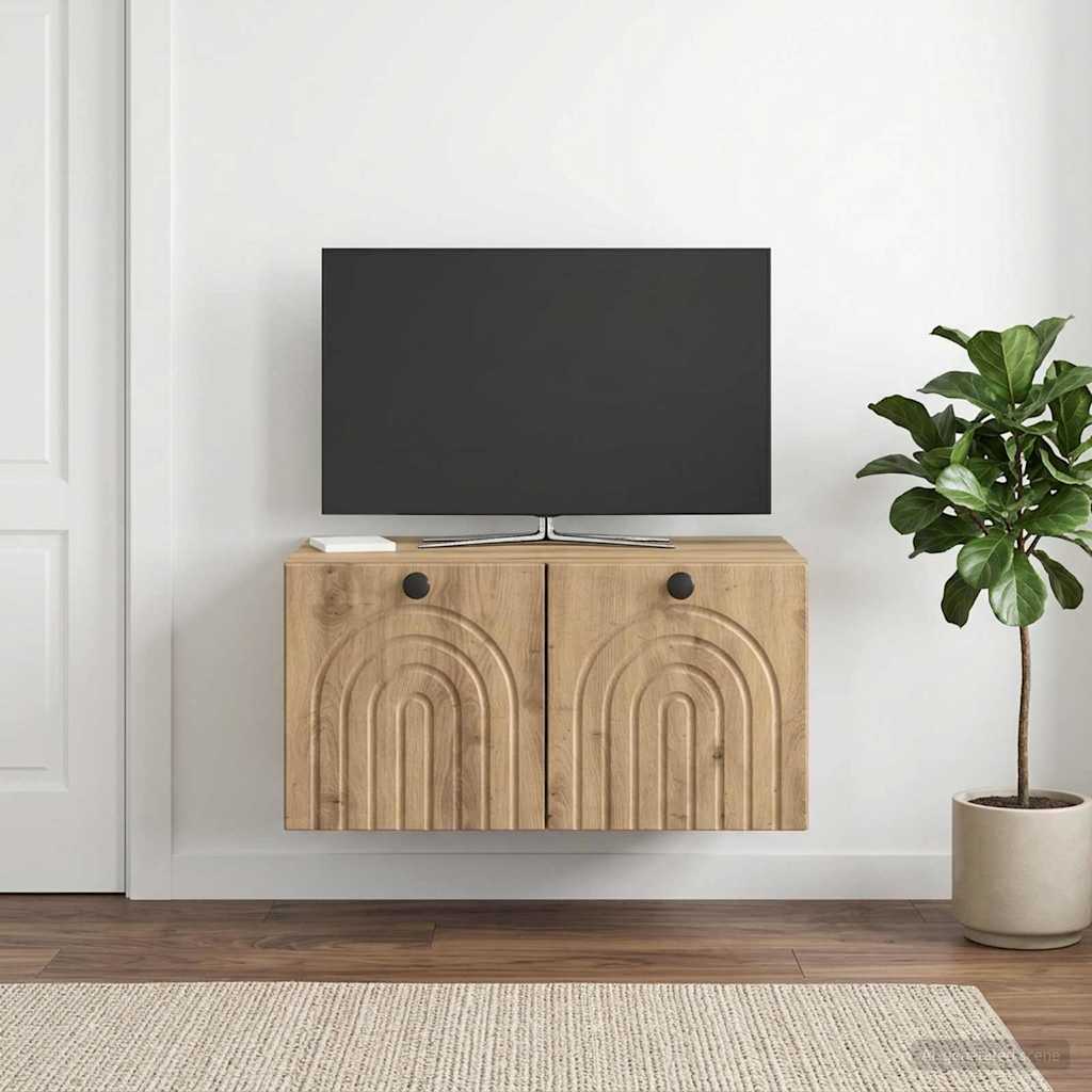 Gabinete de TV de parede 59,5 x 41 x 30 cm carvalho arttisan
