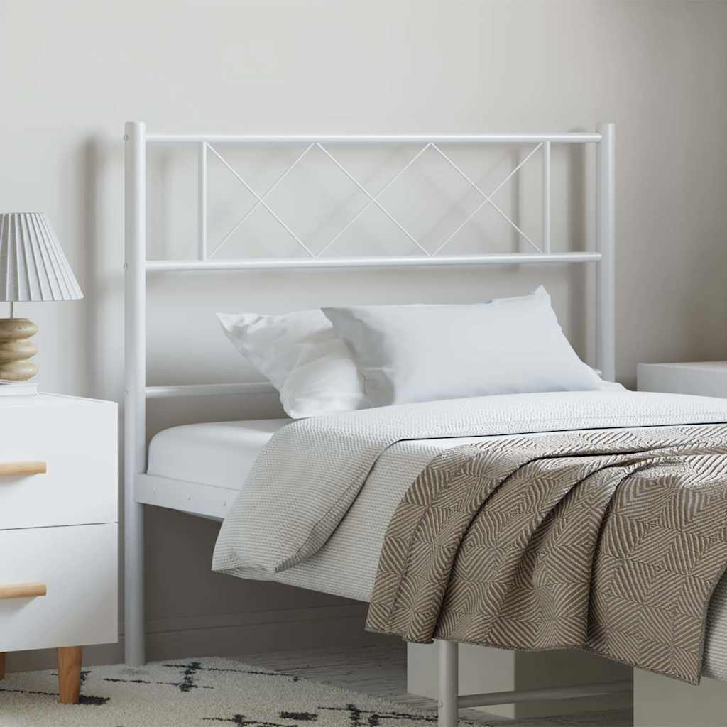 Cabeceira de substituição 100 cm metal branco