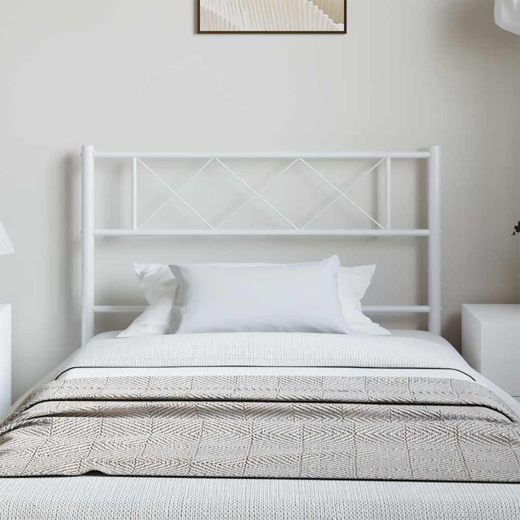 Cabeceira de substituição 100 cm metal branco