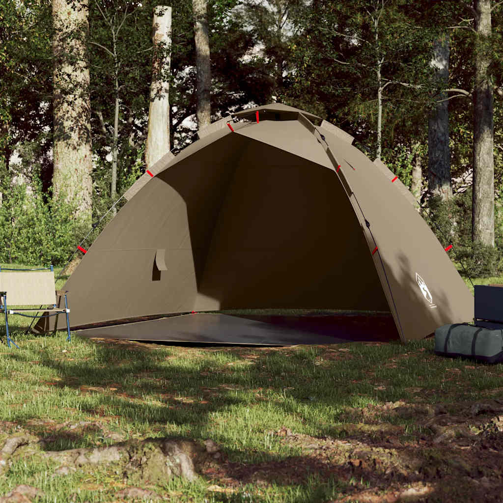 Tenda de pesca para 4 pessoas libertação rápida castanho