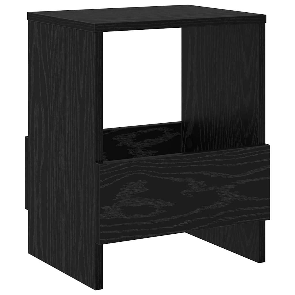 Estante de revistas carvalho preto 35 x 30 x 45 cm