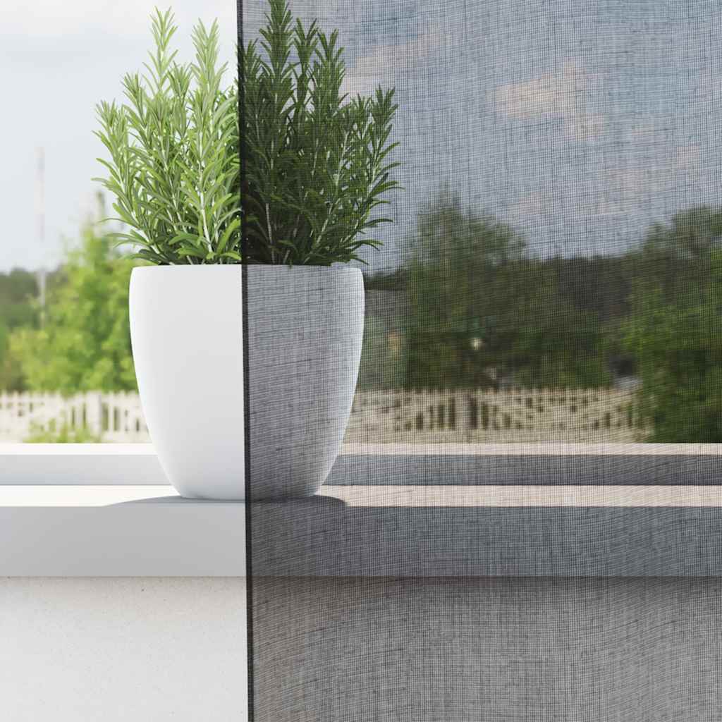 Cortinas de voile com bolsos para varão 2 pcs preto