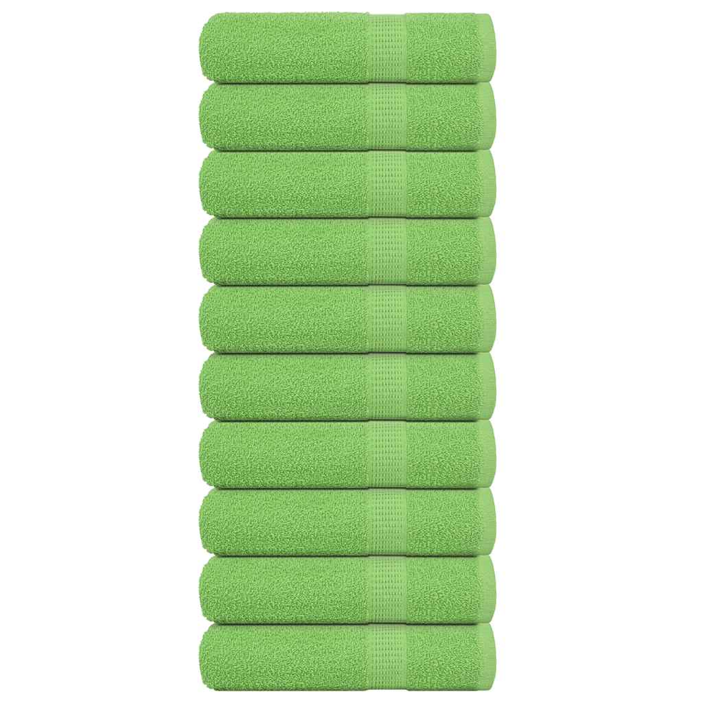 Toalhas banho frogn 10 pcs 100x150 cm 360 g/m² verde maça