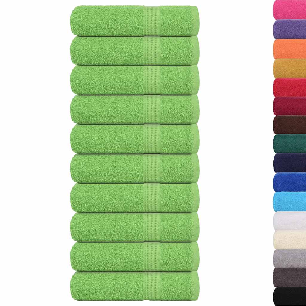 Toalhas banho frogn 10 pcs 100x150 cm 360 g/m² verde maça
