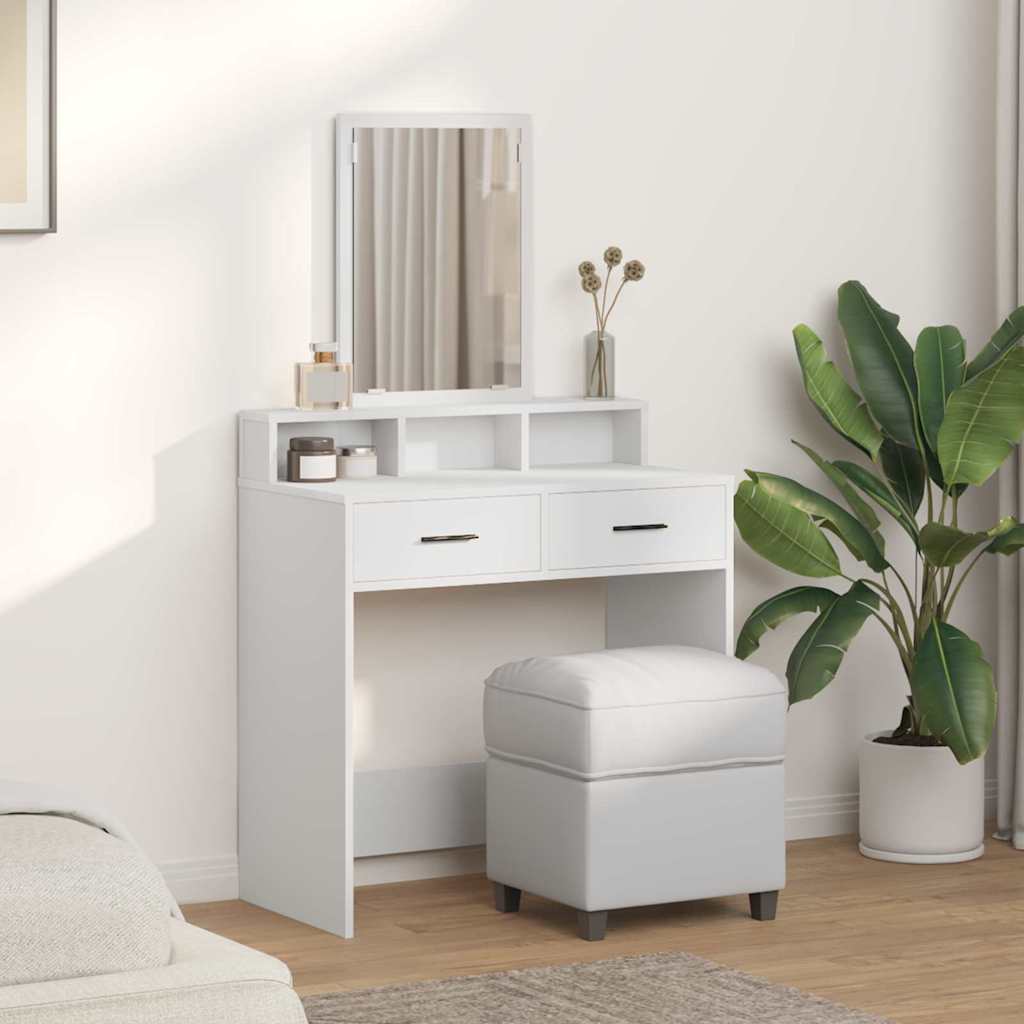 Mesa de vestir branco 79 x 41 x 140 cm derivados de madeira