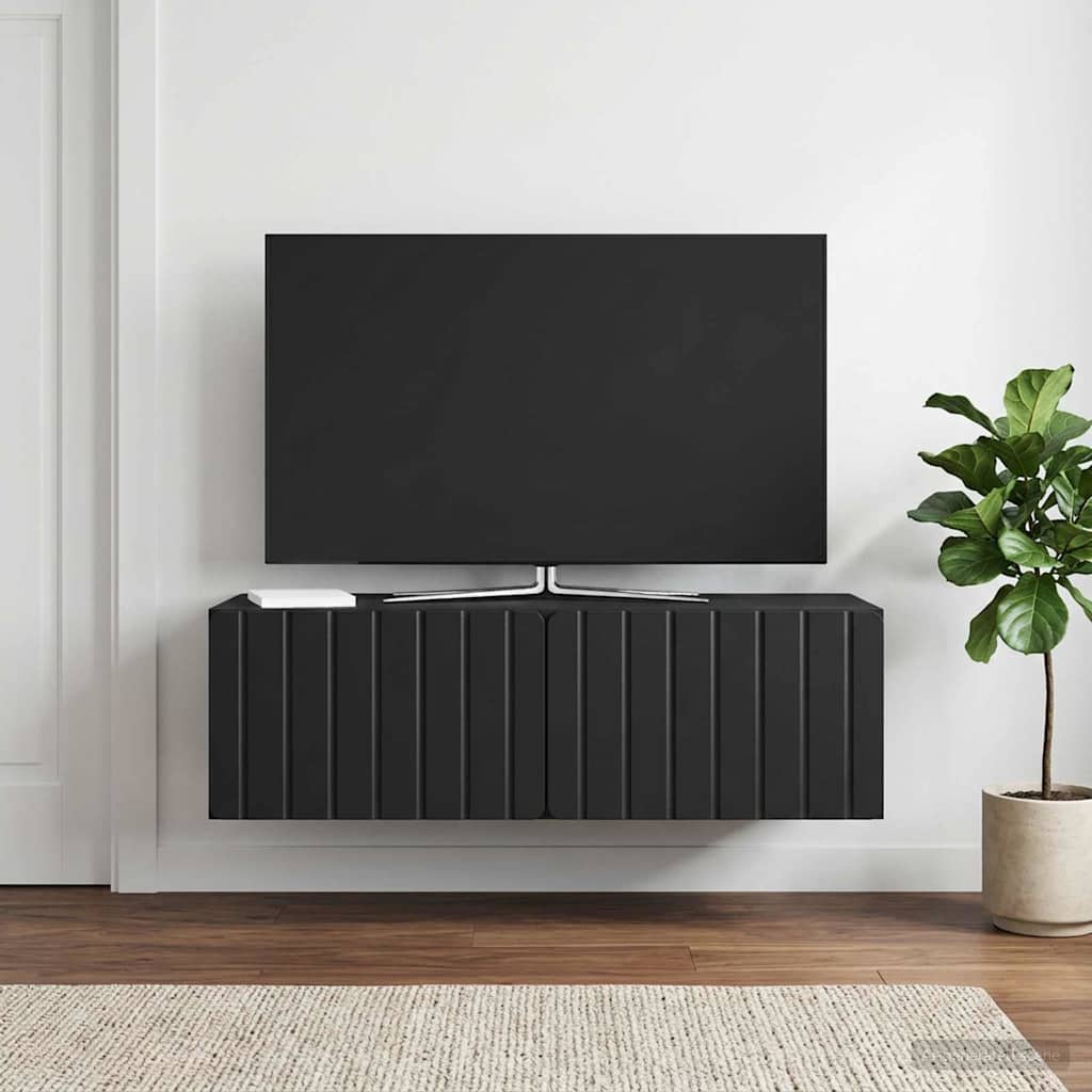 Gabinete de TV de parede 98 x 41 x 30 cm preto