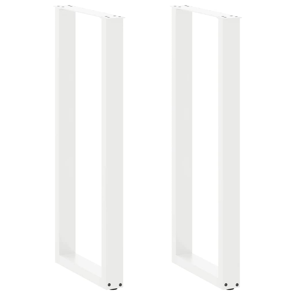 Pés de mesa de bar em forma de u, 2 peças, branco, 40x (110-111) cm, aço