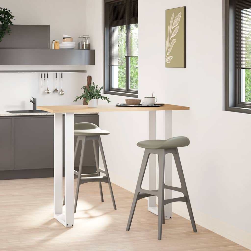Pés de mesa de bar em forma de u, 2 peças, branco, 40x (110-111) cm, aço