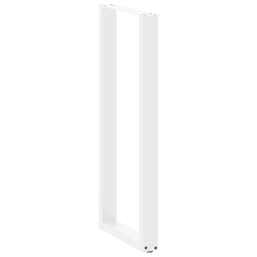 Pés de mesa de bar em forma de u, 2 peças, branco, 40x (110-111) cm, aço