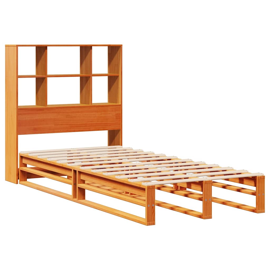 Cama com estante sem colchão 100x200 cm madeira maciça