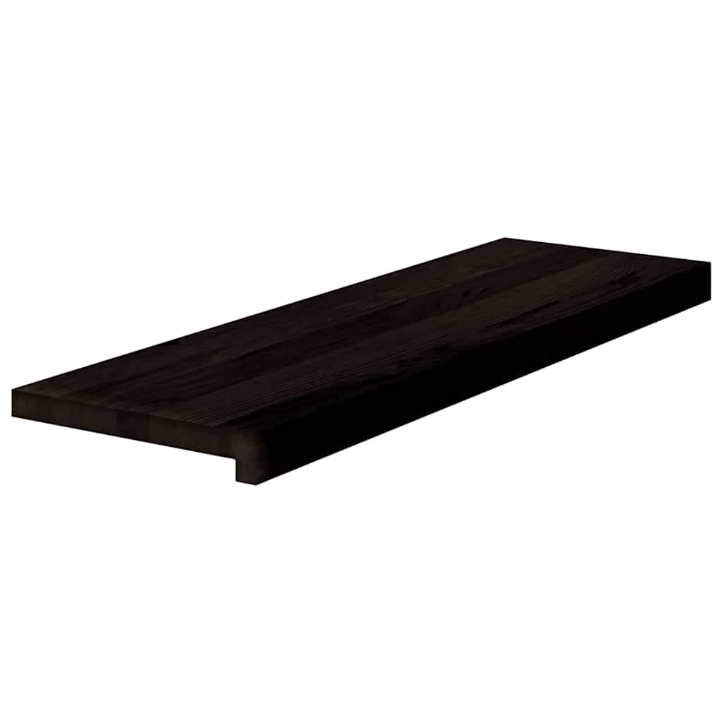 Tapetes de escada 16 pcs 80x25x2 cm carvalho castanho-preto
