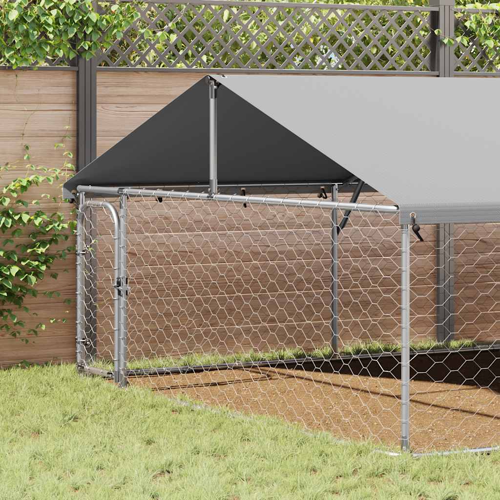 Canil de exterior com telhado 600x300x150 cm