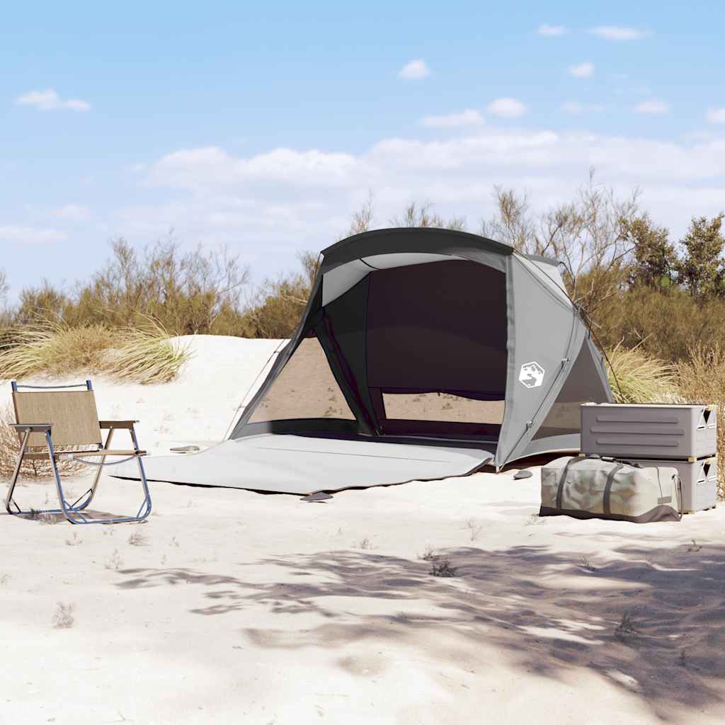 Tenda de praia 2 pessoas impermeável cinzento