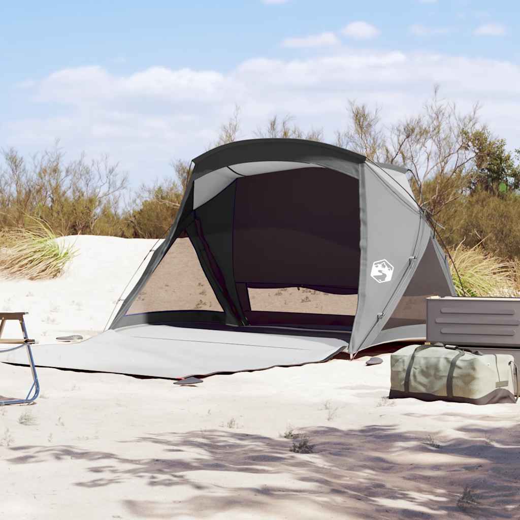 Tenda de praia 2 pessoas impermeável cinzento