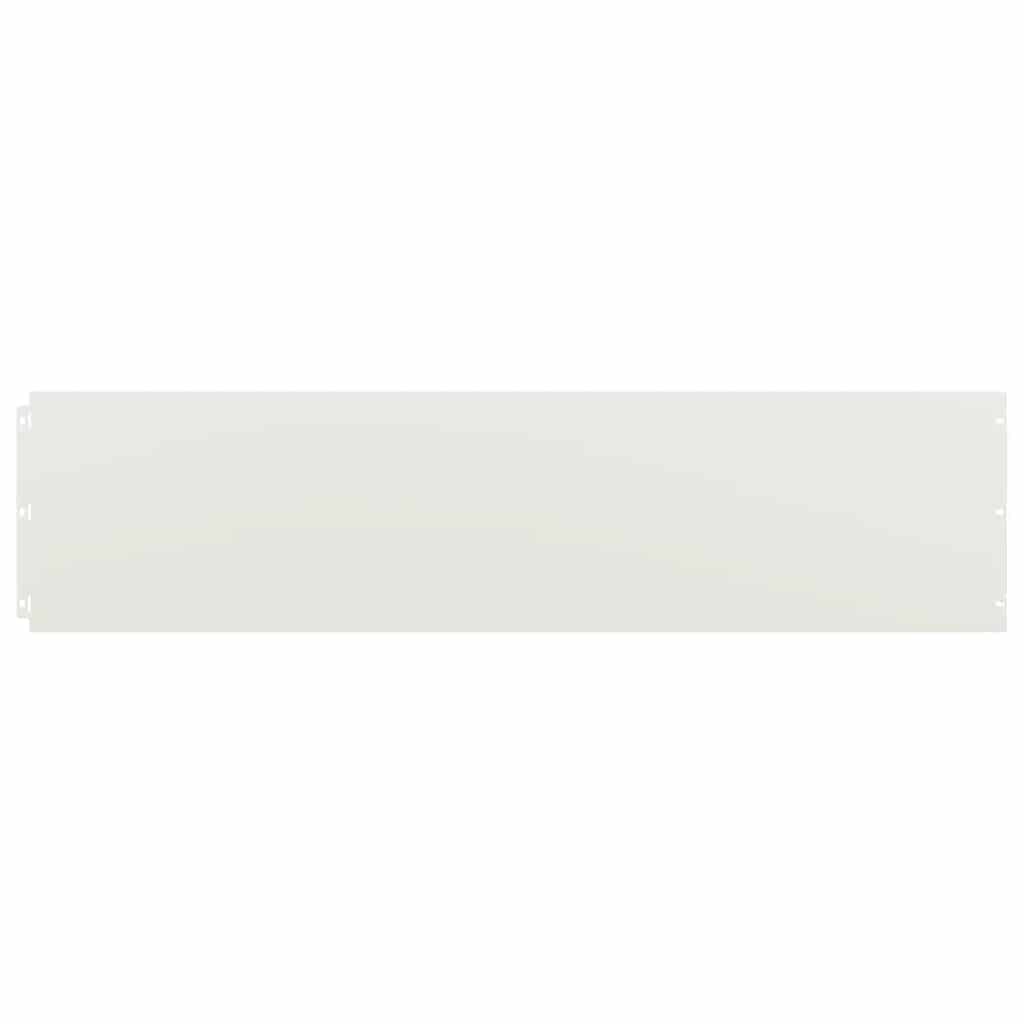 Orlas de relva 20 pcs branco 25x103 cm aço laminado a frio