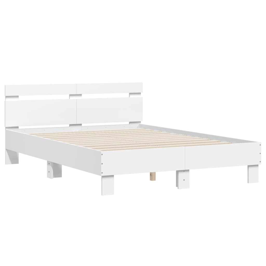 Estrutura cama c/ cabeceira 120x200 cm derivados madeira branco