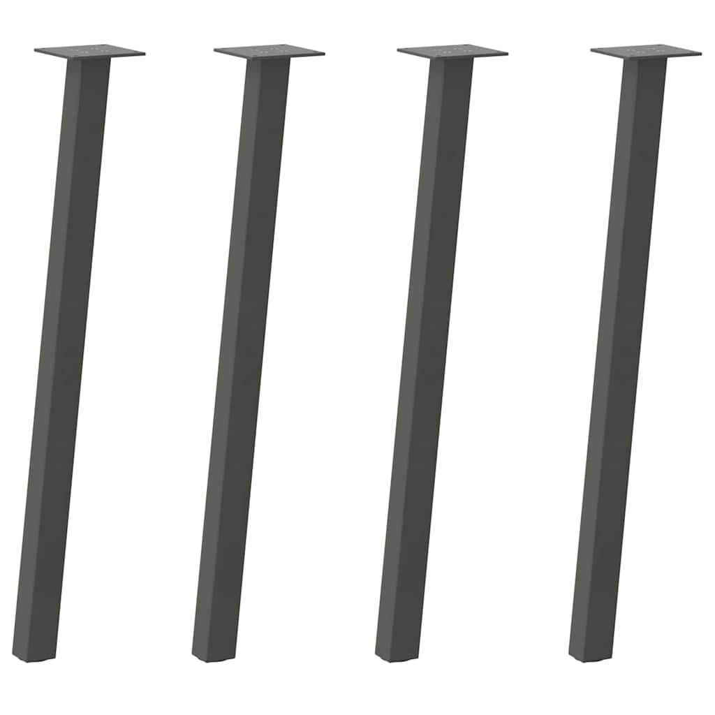 Pés de mesa de console 4 peças antracite 72 cm aço