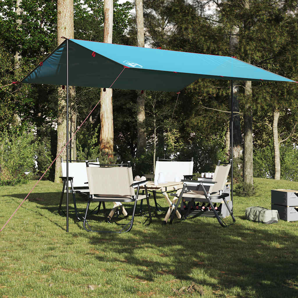 Lona de campismo 360x294 cm impermeável azul