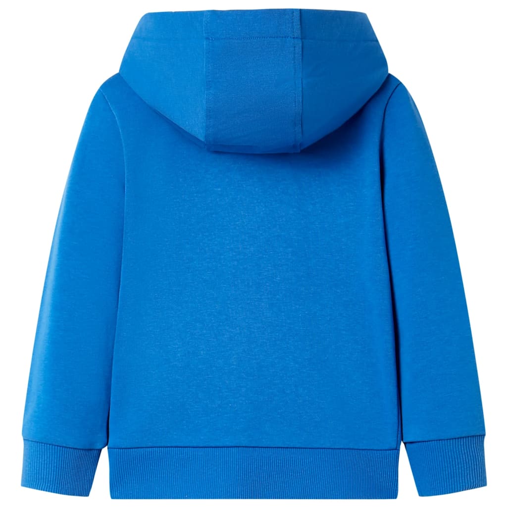 Sweatshirt para criança com capuz e fecho azul 92