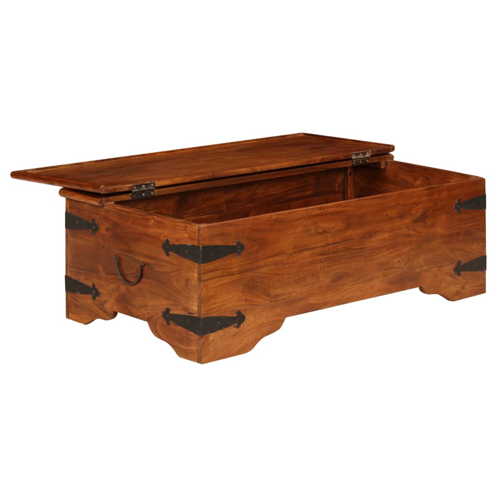 Mesa de centro acácia maciça c/ acabamento a mel 110x55x35 cm