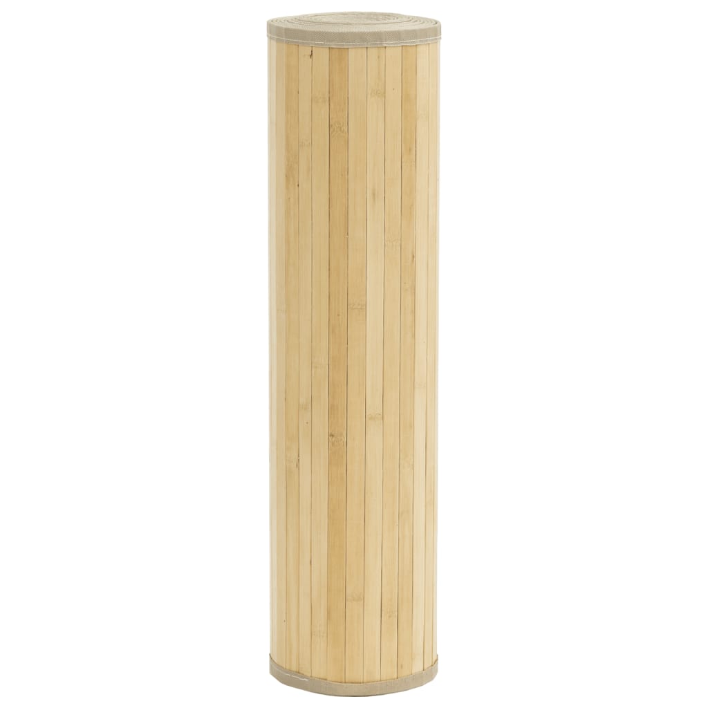 Tapete retangular 80x200 cm bambu cor natural clara