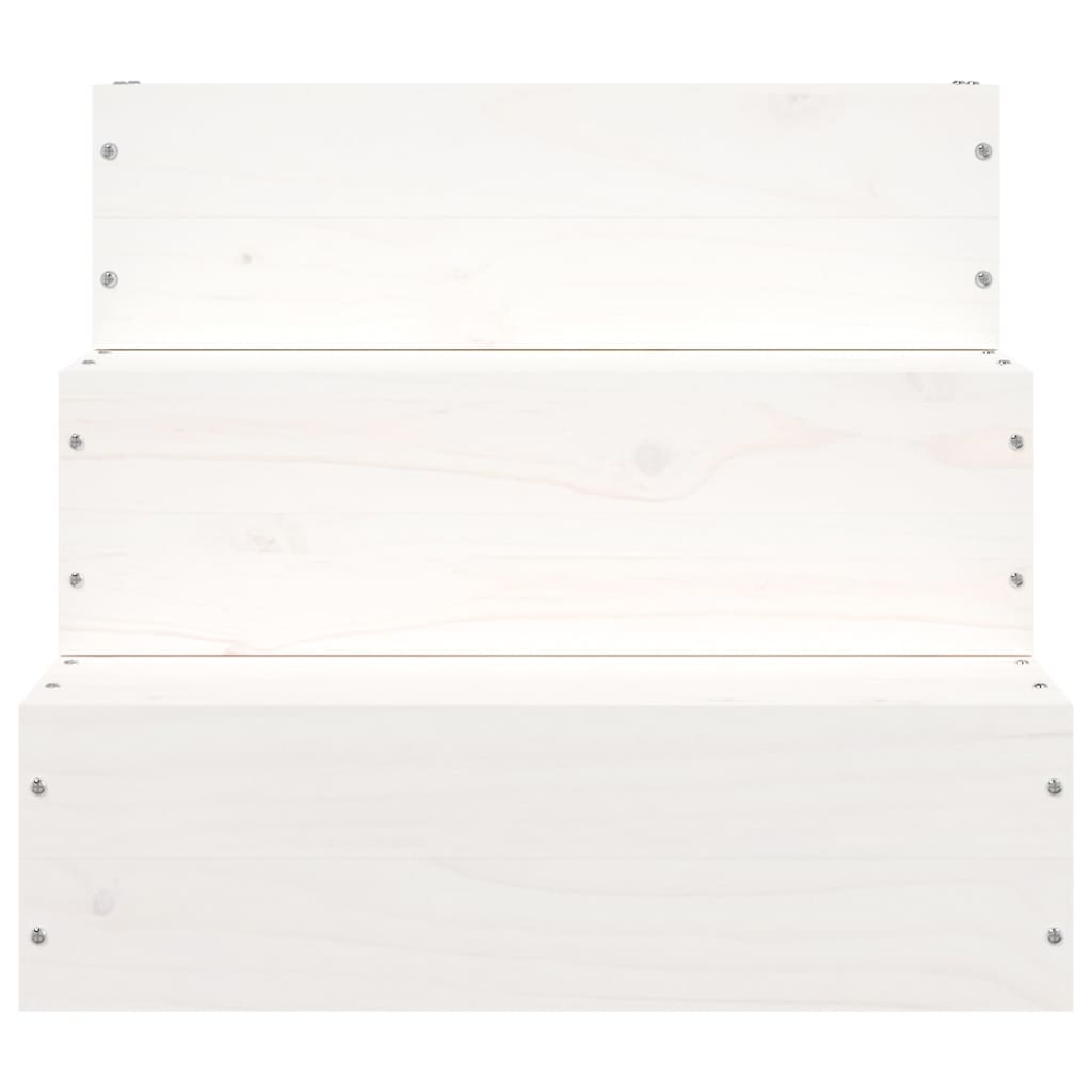 Escada p/ animais de estimação 40x37,5x35cm pinho maciço branco
