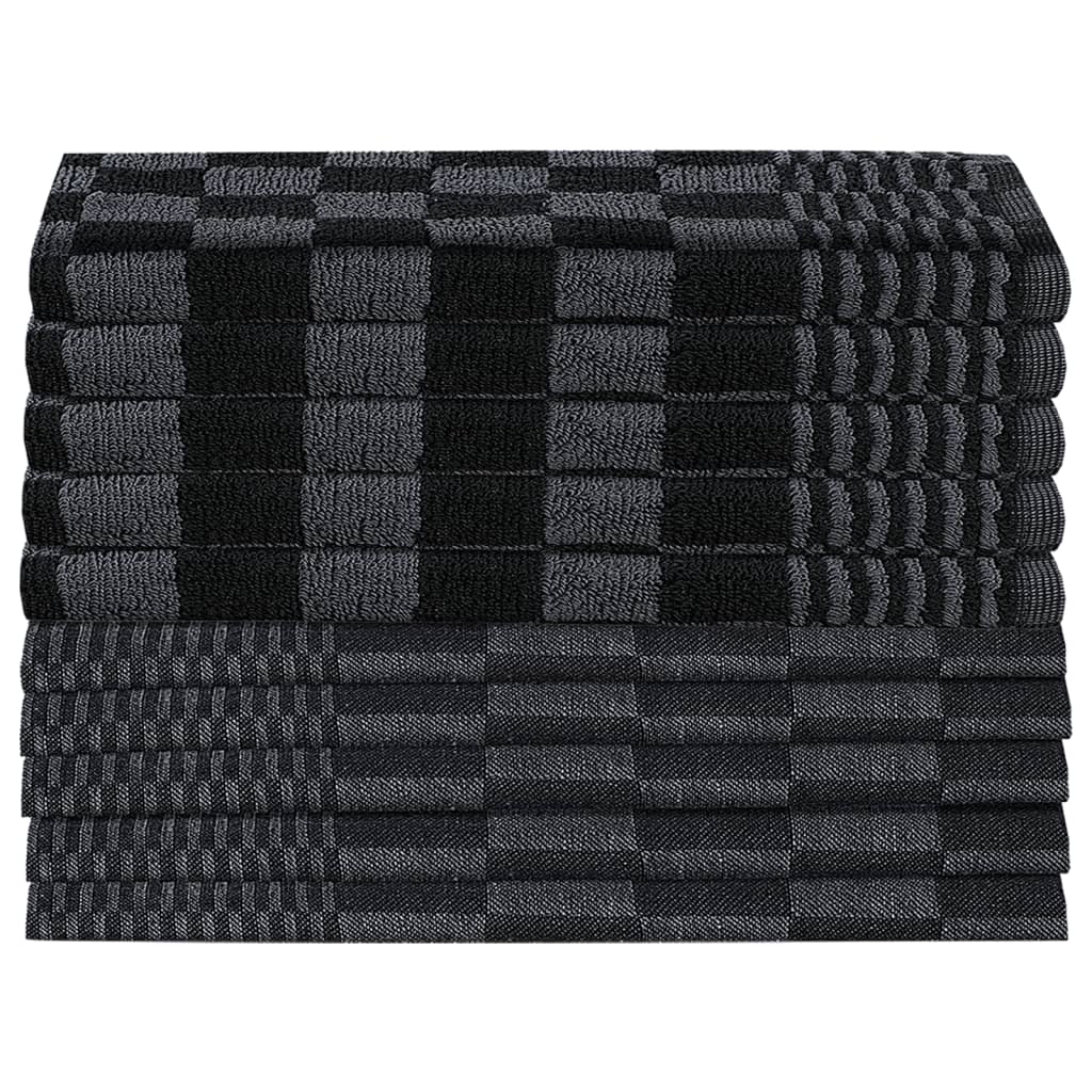 Conjunto de panos de cozinha 20 pcs algodão preto e cinzento