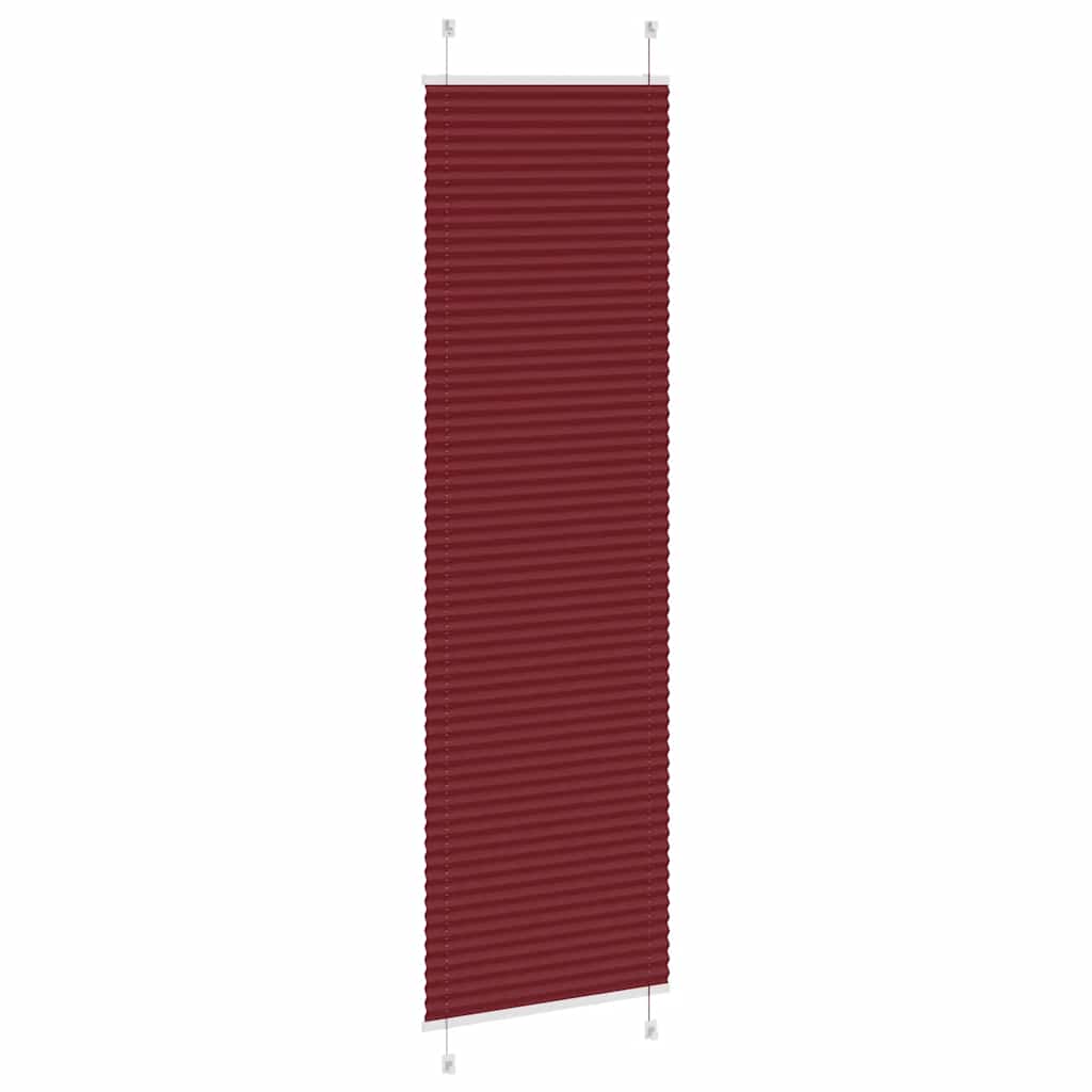 Plissado cego bordéus vermelho 65x200 cm largura tecido