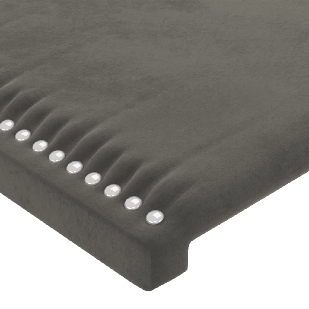 Cabeceira cinza escuro 160x5x118/128 cm veludo