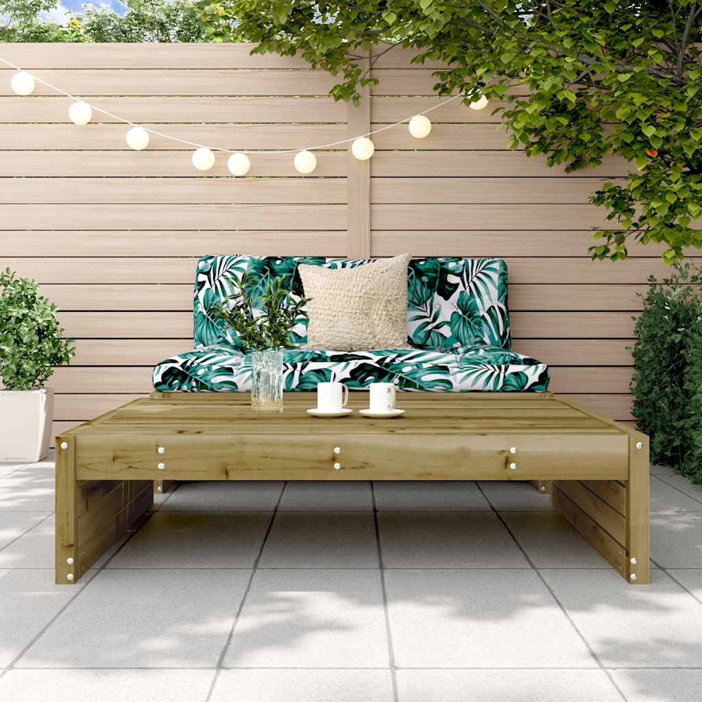 Apoio de pés para jardim 120x80 cm pinho impregnado