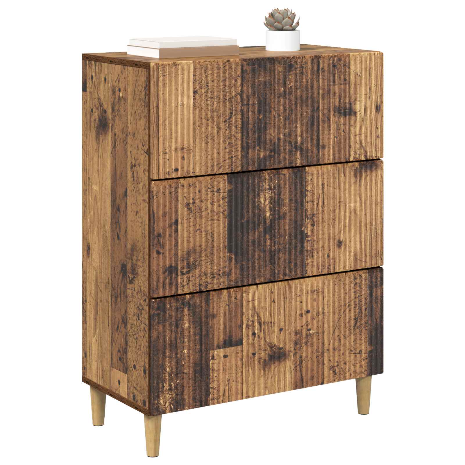 Gabinete de gavetas madeira antiga 66 x 34,5 x 90 cm