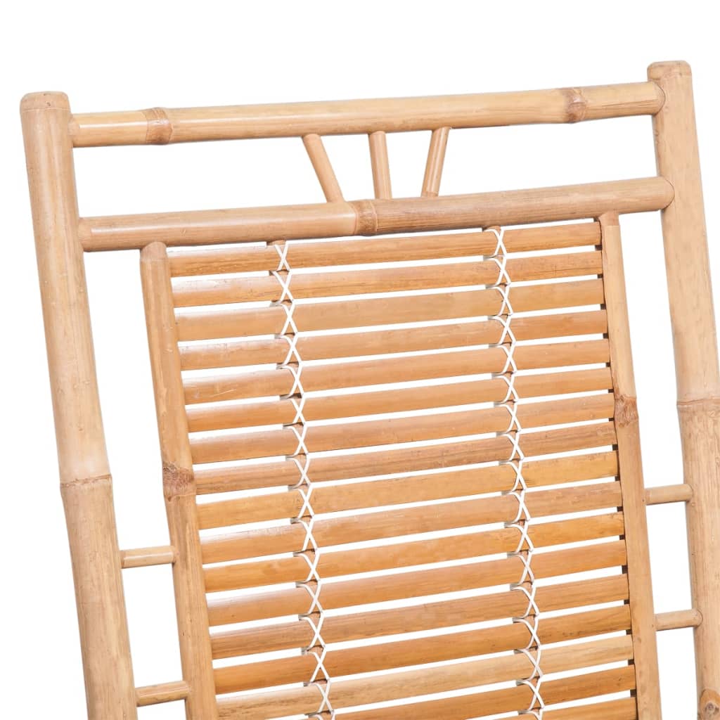 Cadeira de baloiço com almofadão bambu