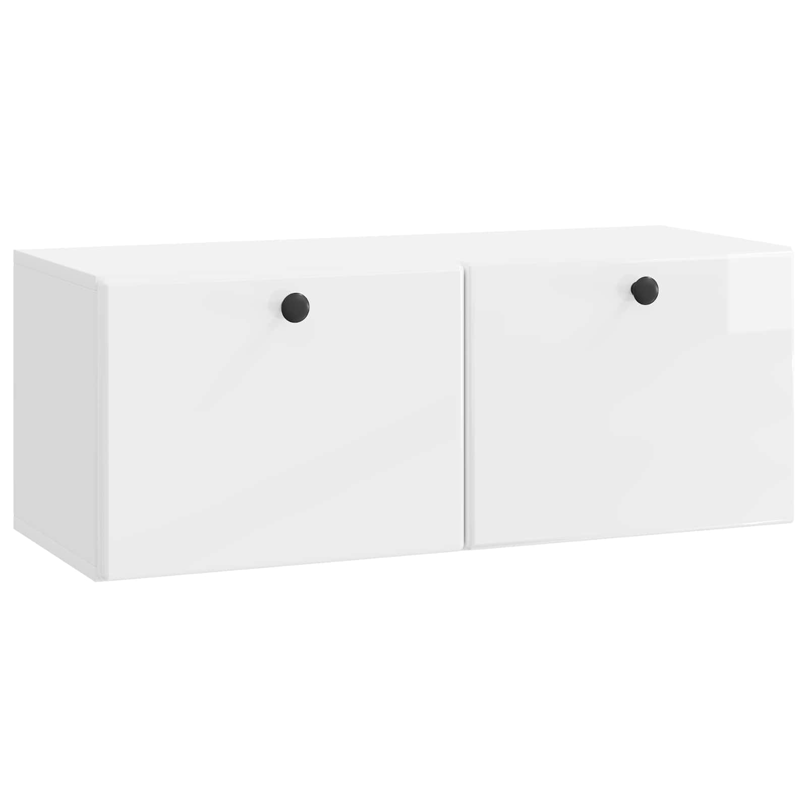 Gabinete de TV de parede 78,5 x 31 x 30 cm branco brilhante