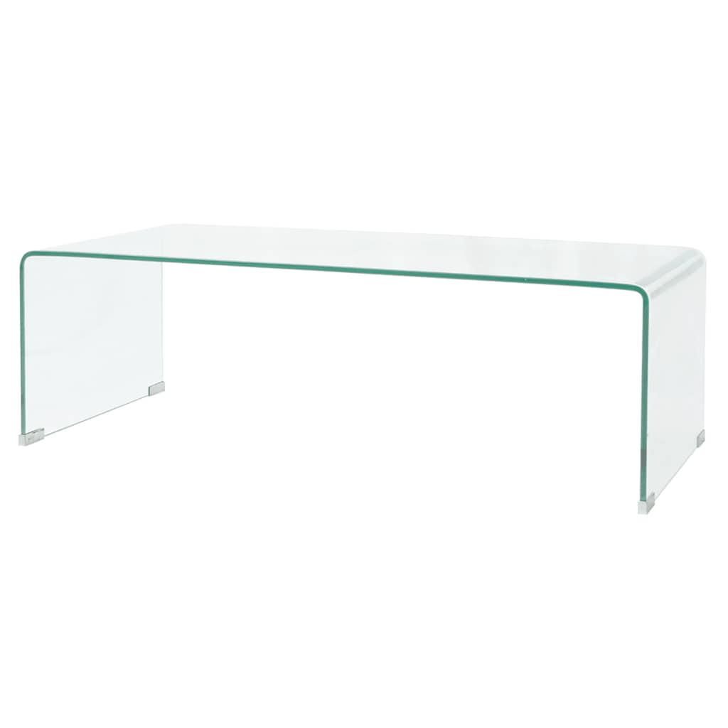 Mesa de centro em vidro temperado 98x45x30cm transparente