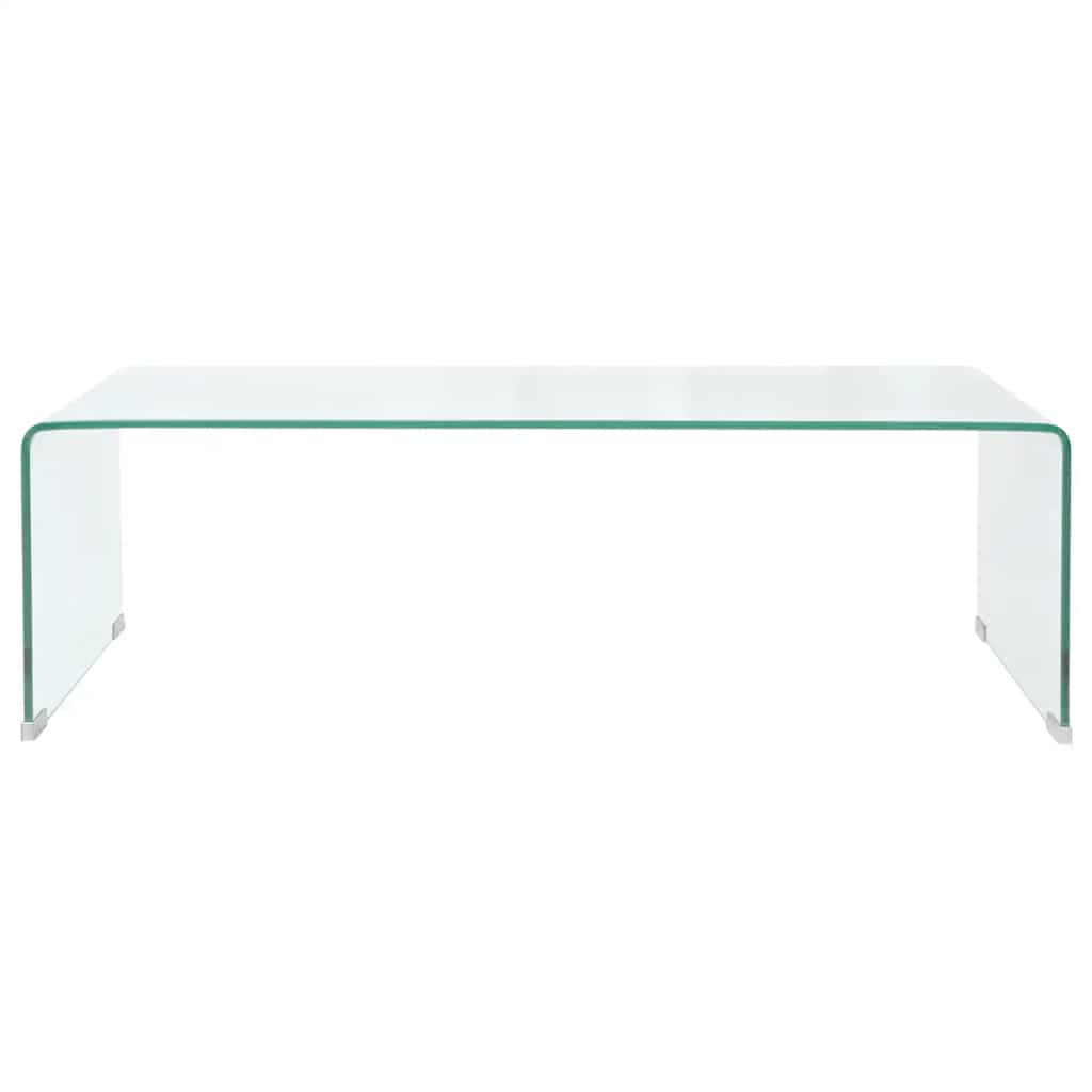 Mesa de centro em vidro temperado 98x45x30cm transparente