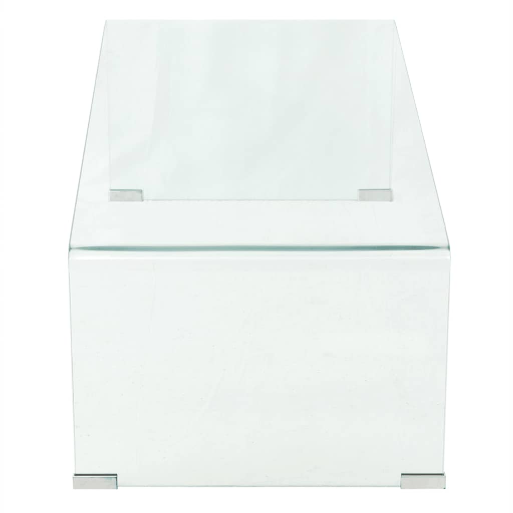 Mesa de centro em vidro temperado 98x45x30cm transparente