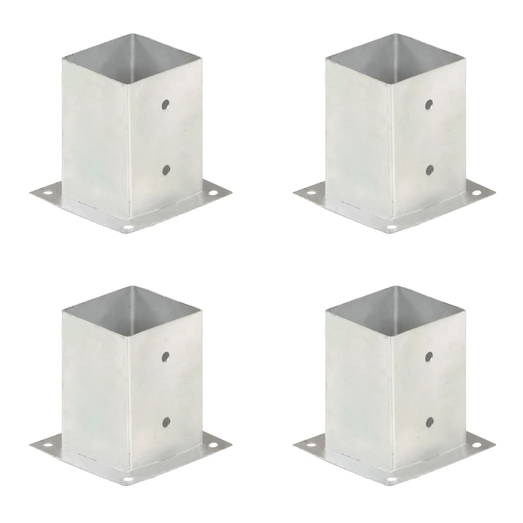 Suportes para postes 4 pcs metal galvanizado 101 mm