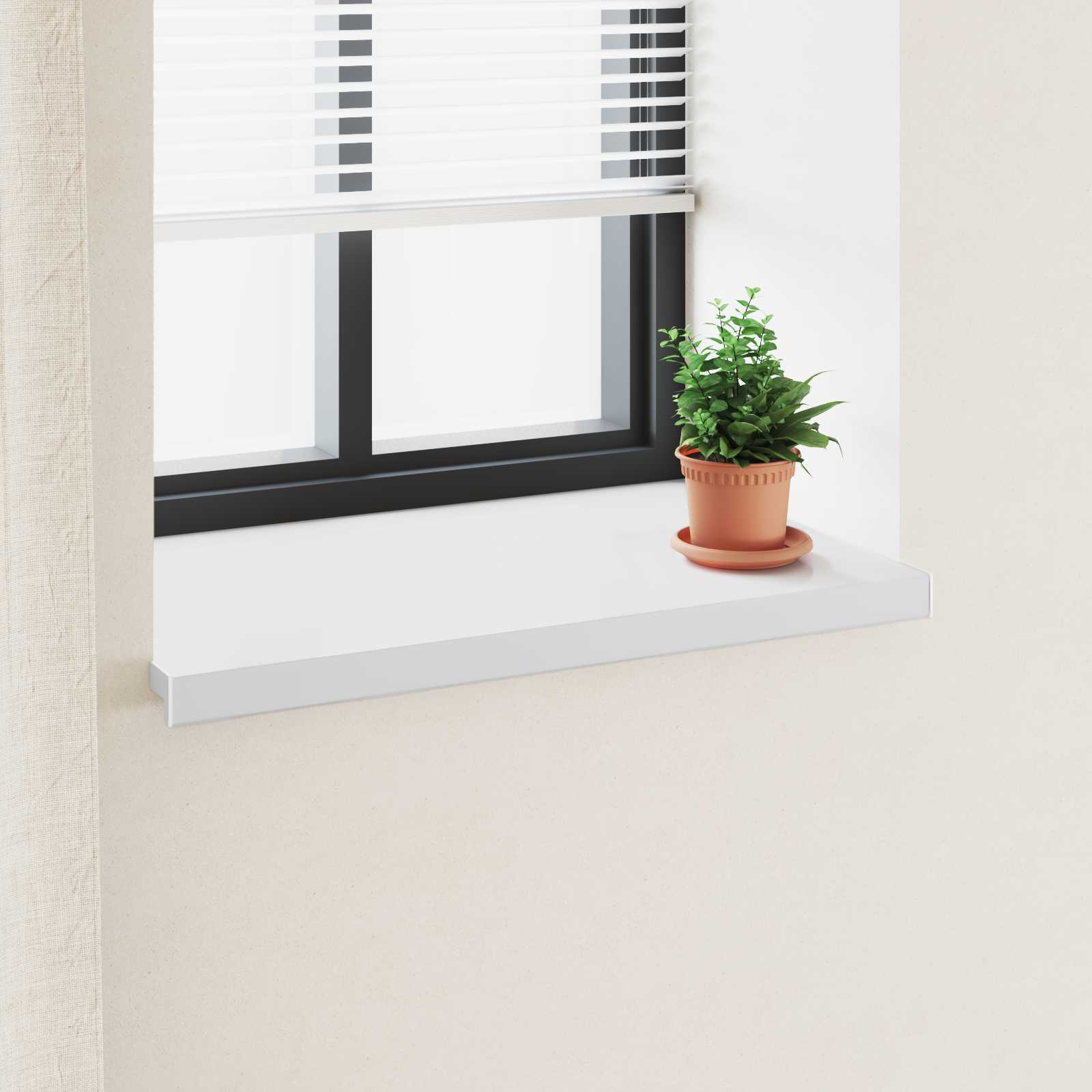 Soleira de janela branco 60 x 50 x 4,5 cm PVC