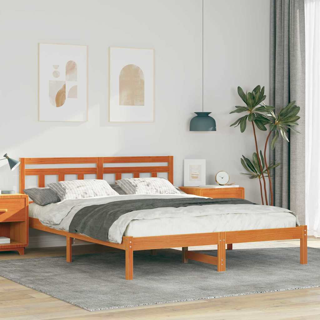 Estrutura da cama castanho 150 x 200 cm